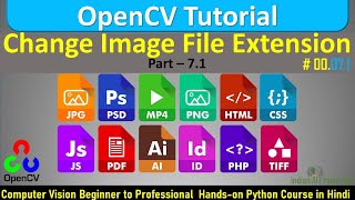 Change image file extension from format to another using OpenCV Python  OpenCV Tutorial in Hindi [upl. by Spiegleman]