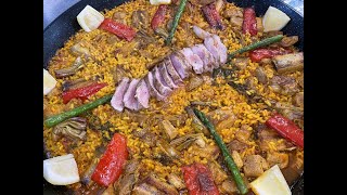 Paella Rezept😜 mit Secreto Iberico Fleisch und Artischocken [upl. by Oidgime788]