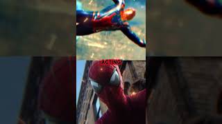 Andrew Garfield Spiderman vs Tom Holland Spiderman Storywise Alternate version shorts [upl. by Lutero]