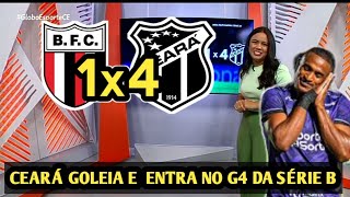 GLOBO ESPORTE CE  EM NOITE DE SAULO MINEIRO CEARÁ GOLEIA E ENTRA NO G4 DA SÉRIE B [upl. by Maximilianus]