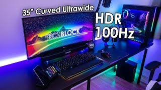 MY NEW MONITOR  BenQ EX3501R Ultrawide QHD 100Hz HDR Gaming Monitor [upl. by Eterg]