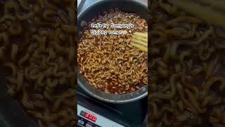 Trying Samyang jjajang🍜 aka black bean noodles Subscribe for more indianfood ramen foodindia [upl. by Pablo44]