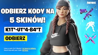 KODY NA 5 SKINÓW ODBIERZ PRZEZ KOŃCEM SEZONU w Fortnite [upl. by Hayyim832]