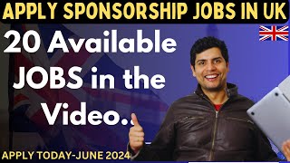 Apply these Sponsorship Jobs in UK 20 JOBS in the Video Study in UK [upl. by Shir]