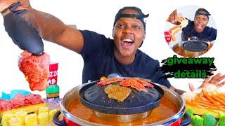 HOT 🔥 POT • SEAFOOD BOIL  STEAK MUKBANG [upl. by Eisle40]