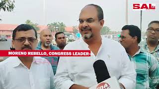 CONGRESS PROTEST OVER ENTRY FEE AT RAILWAY STATION MARGAO [upl. by Anitsyrhc857]