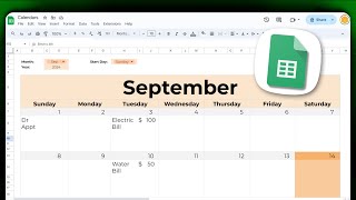 How to make a dynamic calendar in Google Sheets [upl. by Bernadene534]