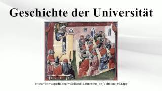 Geschichte der Universität [upl. by Leinto]