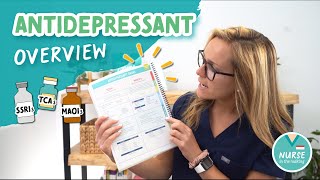 ANTIDEPRESSANTS Overview SSRIs MAOIs TCAs  Nursing Pharmacology  NurseInTheMaking [upl. by Bruis]