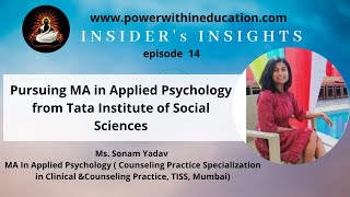 Pursuing MA in Applied Psychology from Tata Institute of Social Sciences [upl. by Neelyak]