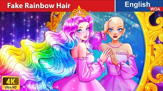 Fake Rainbow Hair 🌈 Princess Story🌛 Fairy Tales in English WOAFairyTalesEnglish [upl. by Ahsinnor]