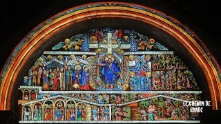 Abbatiale SainteFoy de Conques  LIllumination du Tympan [upl. by Schaefer923]