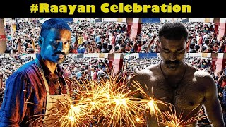 Raayan celebration by Dhanush fans  Dhanush  SJ Surya  Sun Pictures  AR Rahman [upl. by Vidovik]