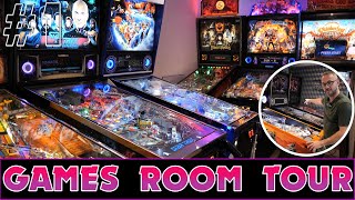 Games Room Tour  Behind the scenes look at a private pinball collection 1 [upl. by Gilus483]