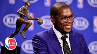 Kevin Durant delivers famous ‘You the Real MVP’ 2014 NBA MVP acceptance speech  ESPN Archives [upl. by Eblehs388]