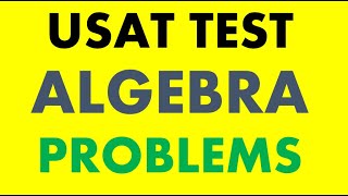 USAT Algebra questions USAT Algebra mcqs USAT Test preparation [upl. by Neelahs16]