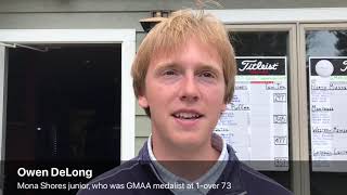 Medalist Owen DeLong leads No 1 Mona Shores golf team to county domination [upl. by Close133]