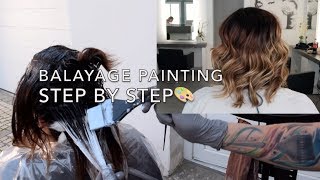 SCHRITT für SCHRITT BALAYAGE Painting Technik [upl. by Yenffit]