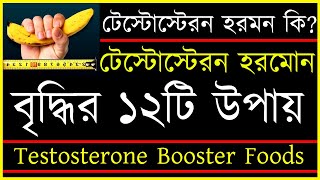 টেস্টোস্টেরন হরমোন কি ।। টেস্টোস্টেরন হরমোন বৃদ্ধির ১২টি উপায় ।। Testosterone Booster Foods [upl. by Leonerd503]