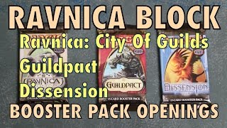 MTG  Ravnica City of Guilds Guildpact Dissension Booster Pack Opening for Magic The Gathering [upl. by Nalyd285]