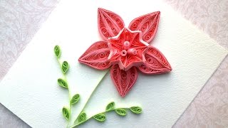 Quilling design Ideas How to make a paper Quilling design flower Quilling tutorial [upl. by Arliene]