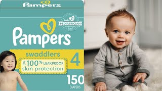 pampers swaddlers disposable baby diapers review [upl. by Nivrad]