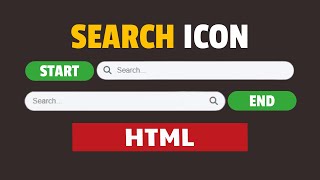 How to Add Search Icon in Input Field in HTML [upl. by Airtina]