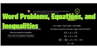 quotCrack Word Problems with Simple Equations and Inequalitiesquot [upl. by Dlorrej]