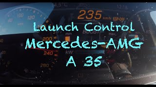 MercedesAMG A 35  Launch Control Start Acceleration [upl. by Ozzie]