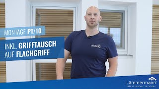 Pendeltür PT10 Montage inkl Grifftausch auf Flachgriff [upl. by Ostap]