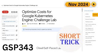 Optimize Costs for Google Kubernetes Engine Challenge Lab  GSP343  qwiklabs  Arcade [upl. by Pettit]