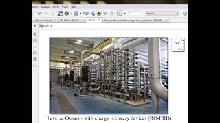 Reverse Osmosis with Energy Recover MatlabSimulink model run [upl. by Aramanta535]