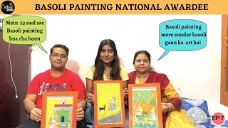 Ep07 Basoli Painting National Awardee  All organic color used beautiful basoli painting Jammu [upl. by Seavir]