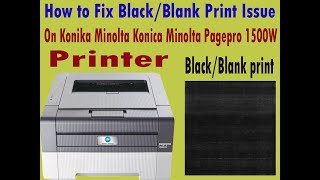 How to fix BlackBlank print Issue on Konica Minolta Pagepro 1500W printer  replace the Corona wire [upl. by Eetnahs]