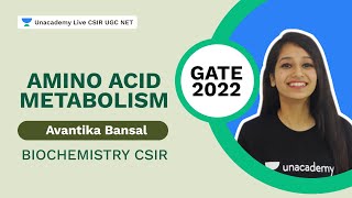 Amino Acid Metabolism  Biochemistry CSIR  GATE 2022  Avantika Bansal  Unacademy Live CSIR [upl. by Ebeneser496]