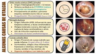 SEMIOLOGÍA  SÍNDROME OTÁLGICO OTALGIA [upl. by Schwinn56]