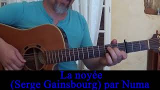 La noyée Serge Gainsbourg reprise guitare voix Carla Bruni Anna Karina 1971 [upl. by Karlise445]