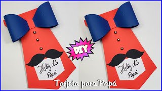 Tarjeta para el día del padre  Especial día del Padre Fathers Day Cards Tarjeta Corbata de papel [upl. by Alistair960]