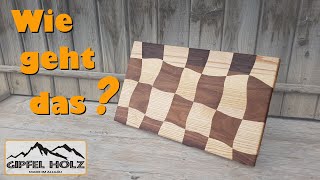 Geniales Schneidebrett selber bauen  Drunken Cutting Board  Bauanleitung [upl. by Lladnarc]