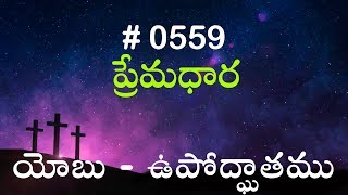 TTB యోబు  ఉపోద్ఘాతము 559 Telugu Bible Study Premadhara [upl. by Naerb]