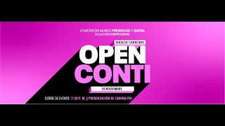 OPEN CONTI SEMIPRESENCIAL  18 DE NOVIEMBRE [upl. by Esiled]