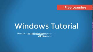 How To  Set Up Remote Desktop Connection [upl. by Ecirual]