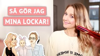 Så gör jag mina lockar  Locka håret med Plattång [upl. by Chickie175]