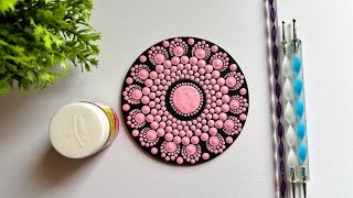 Single Color Dot Mandala Painting  Dot Mandala Art  Dotting Art [upl. by Lecroy]