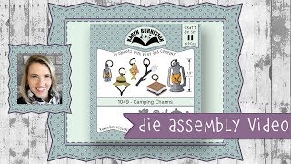 Karen Burniston Die set 1049 Camping Charms Assembly [upl. by Chassin634]