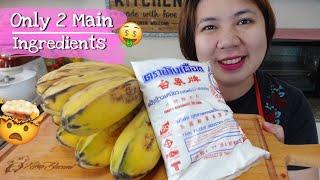 Saging na Saba  Glutinous Rice Flour Recipe pang Negosyo BANANA BUCHI [upl. by Atnom786]