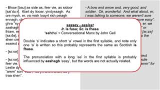 Cooishyn Gailckagh 9  Pronunciation of Manx words with Juan y Crellin Part 23 [upl. by Dawaj]