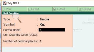 UNIT OF MEASUREMENT IN TALLY ERP9 [upl. by Errehs182]