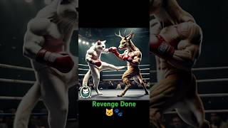 revenge of dad 😭😭 Cat 🆚 deer cat kitten cute trending catlover cutecat shorts deer cats [upl. by Sikram564]