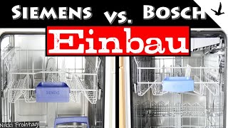 Geschirrspüler Bosch amp Siemens einbauen🚩Unterschied Teil zu Vollintegriert erklärt [upl. by Ilojna]